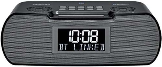 Sangean FM-RDS/AM/Bluetooth/Aux-in/USB Charging Digital Tuning Clock Radio Black Small - Sangean