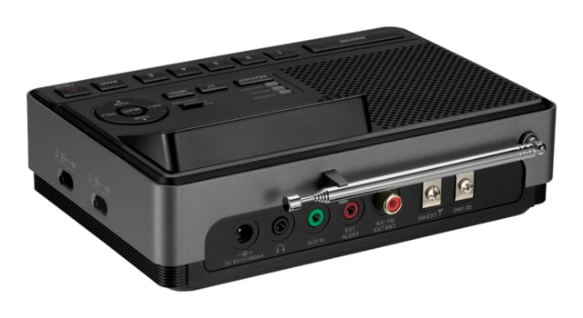 Sangean S.A.M.E. Weather Hazard Alert Radio w/ AM/FM Clock Public Alert Radio NOAA Black/ gray - Sangean