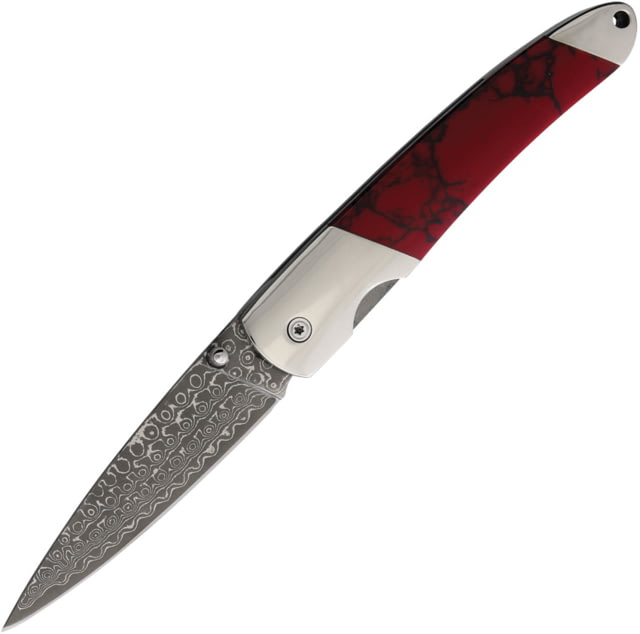 Santa Fe Stoneworks Damascus Linerlock Blood Stone SF - Santa Fe Stoneworks