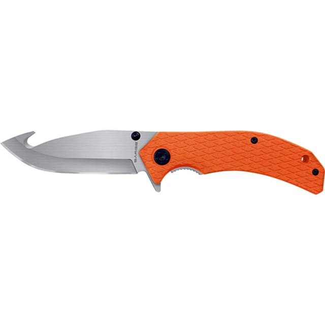 Sarge Sarge Knives Sarge Knives Mojo Adrenaline Folding Knife 3-1/2" Gut Hook Blade Orange - $35.99 at Optics Planet