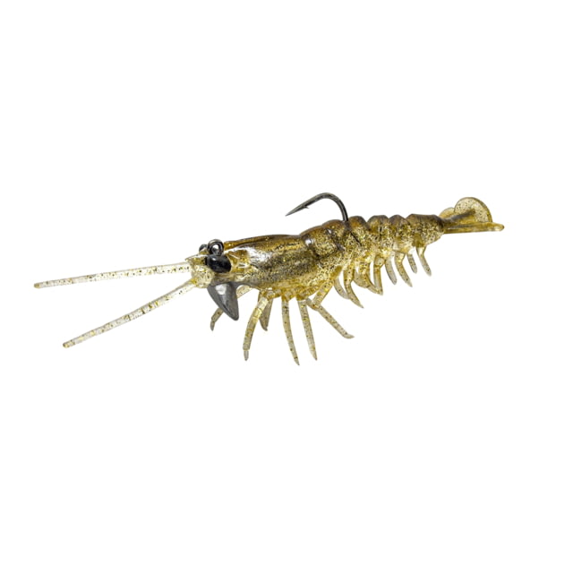 Savage Gear Manic Shrimp RTF V2 Soft Bait Pack of 2 4.25in 3/4oz Gold