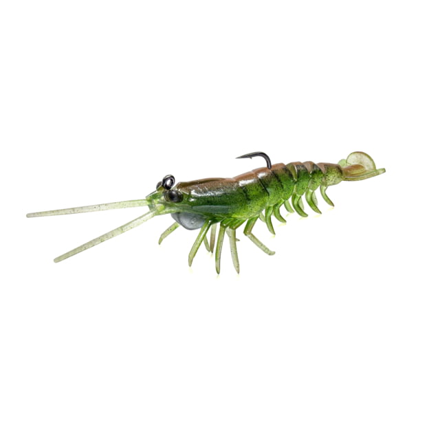 Savage Gear Manic Shrimp RTF V2 Soft Bait Pack of 2 3.5in 3/8oz Avocado