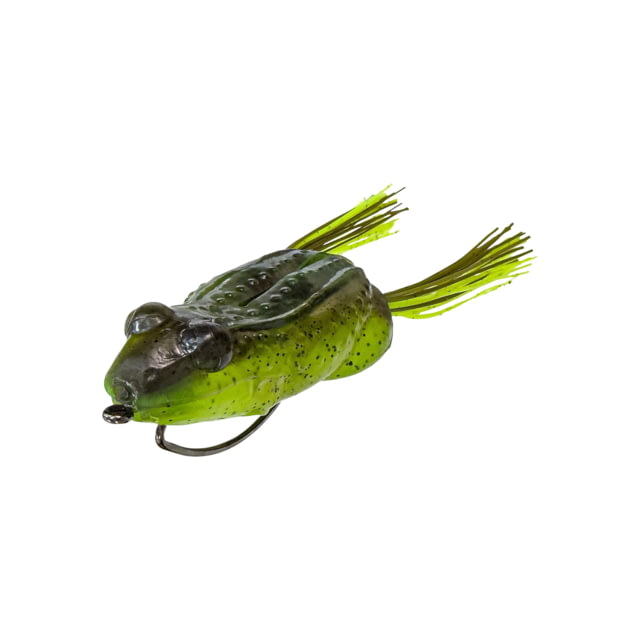 Savage Gear Tough Frog Topwater Soft Bait Pack of 2 3.5in Green Pumpkin Chartreuse