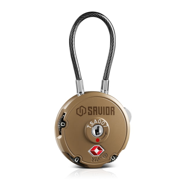 Savior Equipment 3 Digit Cable Lock Dark FDE Small - Savior Equipment