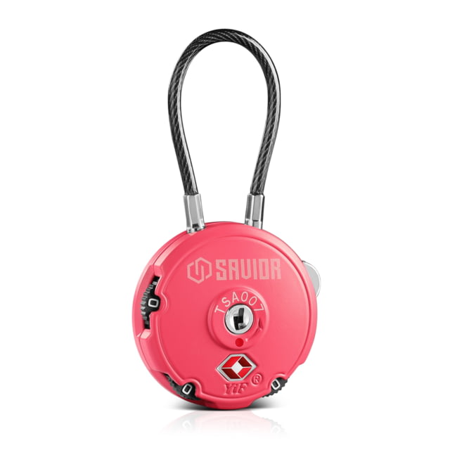 Savior Equipment 3 Digit Cable Lock Pink Small - Savior Equipment