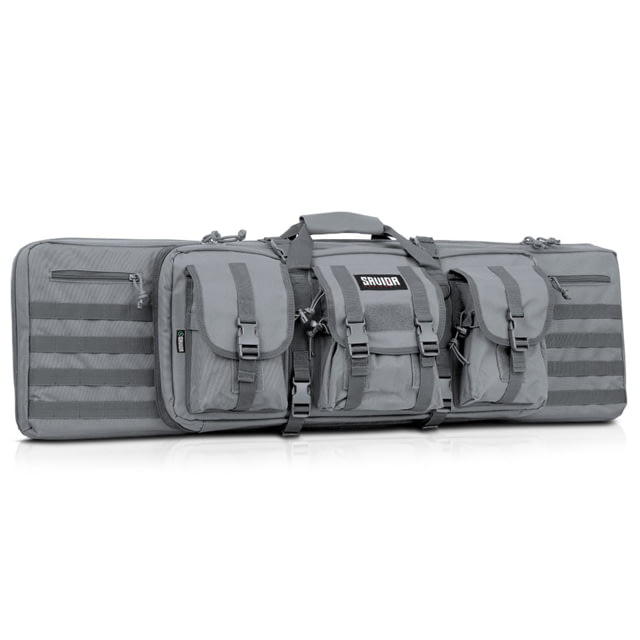 Savior Equipment American Classic Double Rifle Case Grey 41in L x 12in H