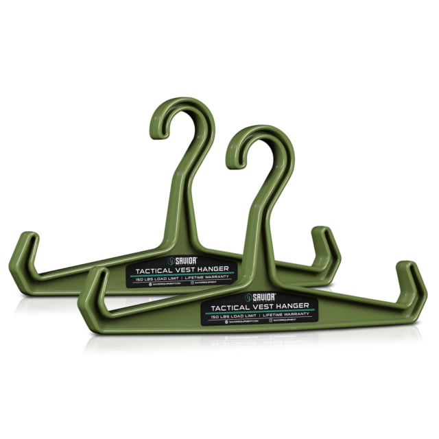 Savior Equipment Tactical Vest Hanger 2 Pack OD Green 16in L x 8.5in H x 1in D - Savior Equipment