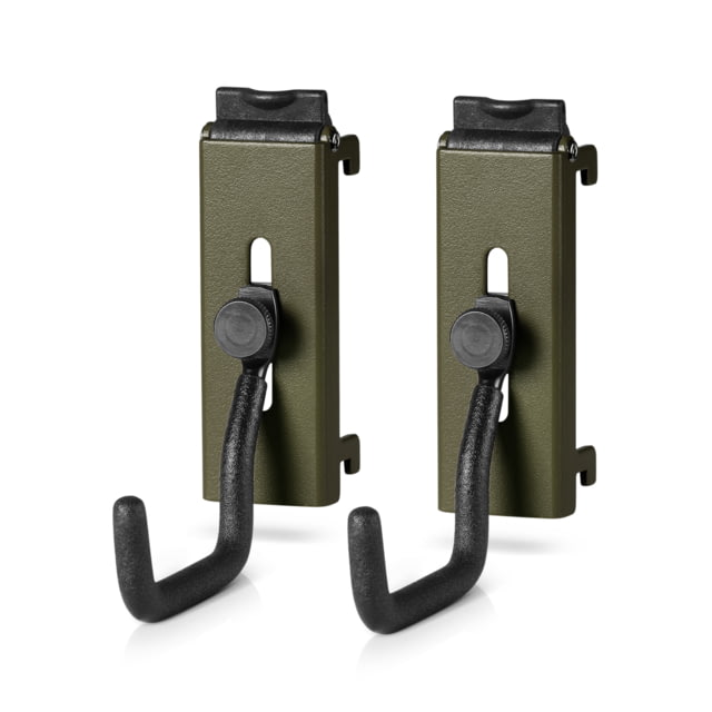 Savior Equipment Wall Rack System Adjustable J-Hook 2 Pack OD Green 3.5in x 1.3in x 3.5in OD Green 3.5in x 1.3in x 3.5in WRS-ACC-PS2-OG - Savior Equipment