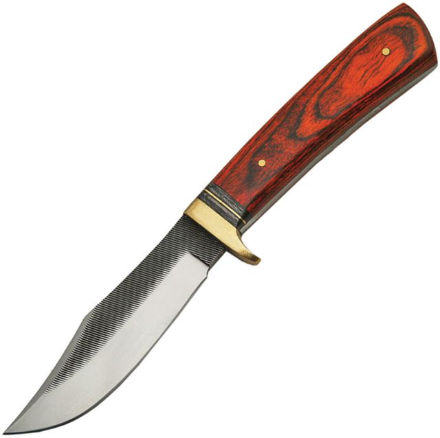 Sawmill Filework Skinner Fixed Blade Knife 4.25in Standard Edge Pakkawood Handle - Sawmill