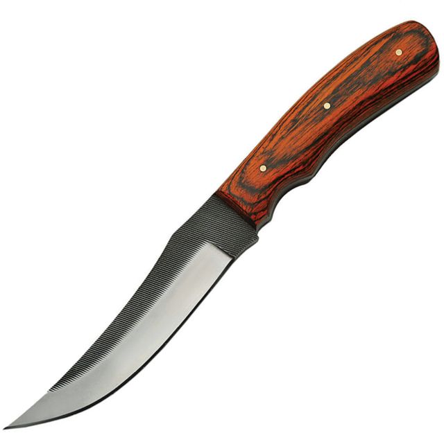 Sawmill Series Fixed Blade Knife 5in Standard Edge Brown Wood Handle - Sawmill