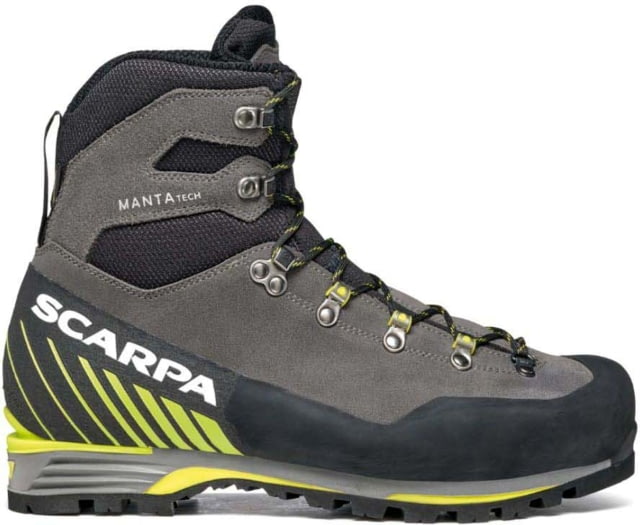 Scarpa Manta Tech GTX Mountaineering Shoes - Men's, Shark/Lime, 45, 87506/201-SrkLim-45
