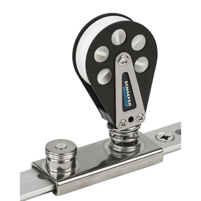 Schaefer Marine Loaded/Lined Slide/Aluminum f/1-1/4" T-Track Spring