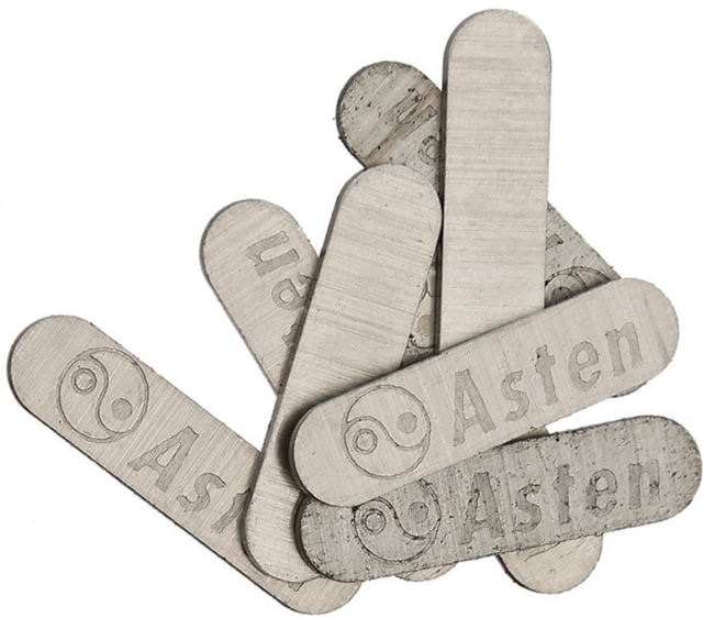 Schrade Asten Shield Oval Design Nickel Silver Finish 3/4in Overall Embossed Asten Package Of 10 - Schrade