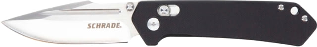 Schrade Divergent Folding Knife 3.25in AUS-8 Stainless Steel Blade Black G10 Handle Sliver - Schrade