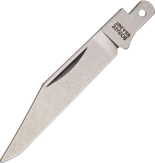 Schrade Folding Knife Blade 34OT Knives - Replacement Blades 2 7/8in Overall 2 1/8in Unsharpened Unpolished SS Clip Blade - Schrade