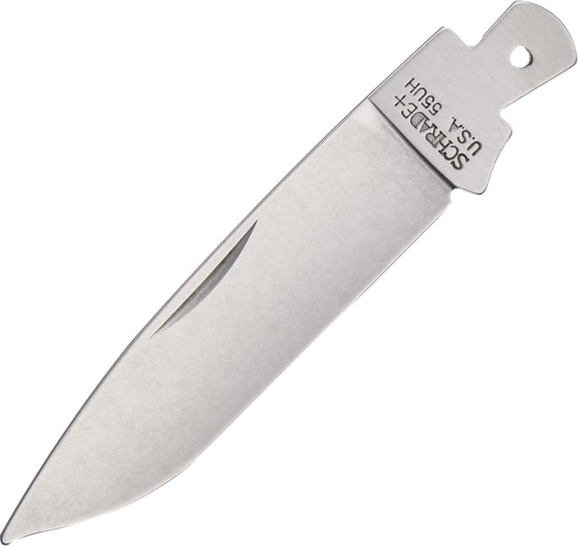 Schrade Folding Knife Blade 55UH Knives - Replacement Blades 3 3/8in Overall 2 1/2in Unsharpened Unpolished Schrade + SS Drop Point - Schrade