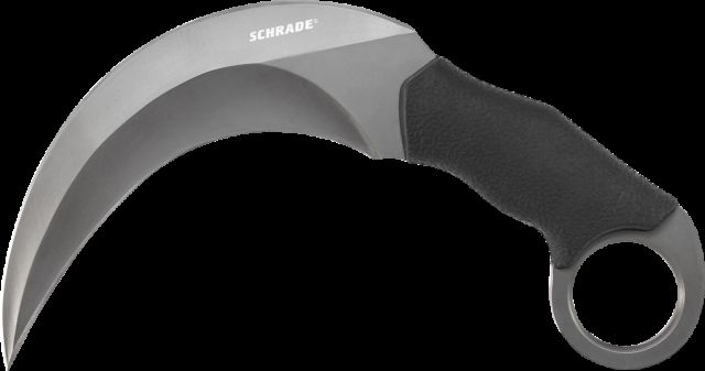 Schrade Full Tang Fixed Blade Knife Black / Silver Medium - Schrade