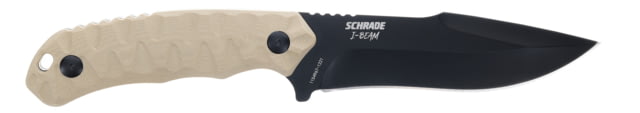 Schrade I-BEAM Fixed Blade Knife 5in AUS-8 Steel Black Blade FDE G10 Handle - Schrade
