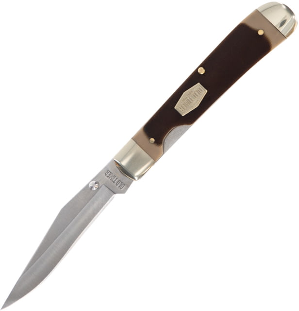Schrade Old Timer Trapper Linerlock 3.25 in Folding Knife Sawcut Delrin