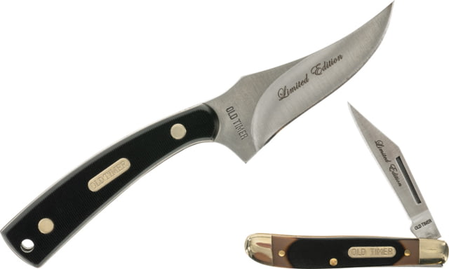Schrade Sharpfinger and Pal Set 3.25 in Fixed Blade Knife Black sawcut synthetic - Schrade