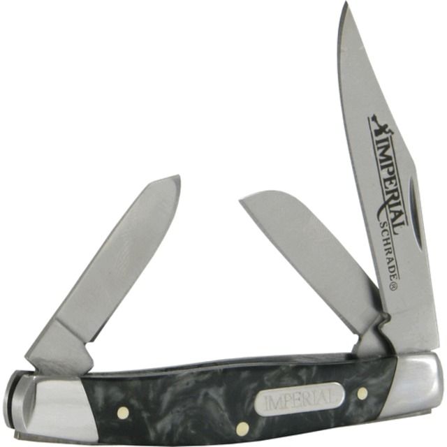 Schrade Imperial Stainless Steel 3 Blade Pocket Knife - Schrade