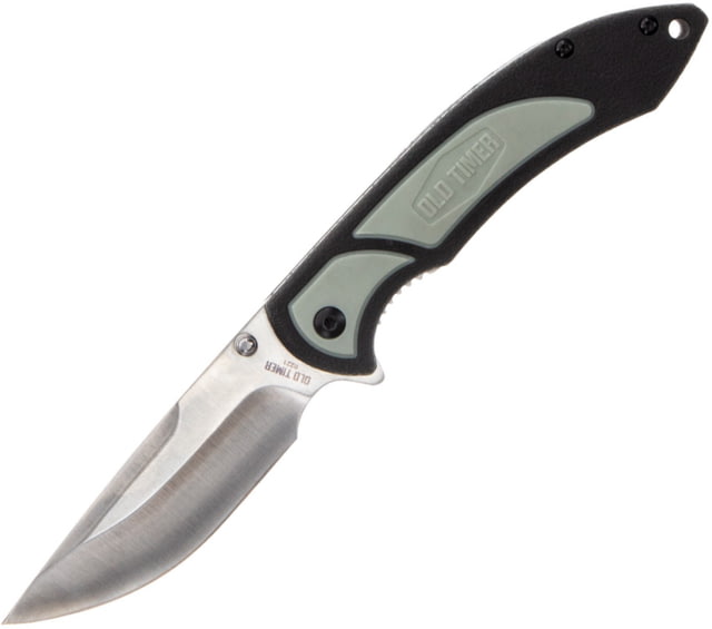 Schrade Trail Boss Linerlock DP 3.50 in Folding Knife Black and gray TPE