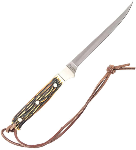 Schrade Uncle Henry Fillet Knife 5.25" satin finish 7Cr17MoV stainless fillet blade Staglon handle - Schrade