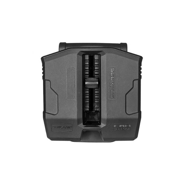 Scorpus Double Magazine Pouch w/ Swivel for Glock .45/10mmPaddle+Belt Black - Fab Defense