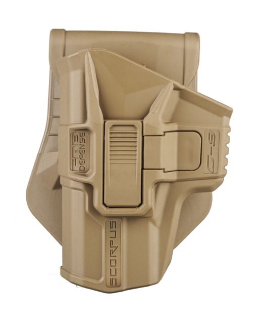 Scorpus M1 Level 2 Retention OWB Belt/Paddle Holster G-9R Glock 17/19/26 Left Hand Flat Dark Earth