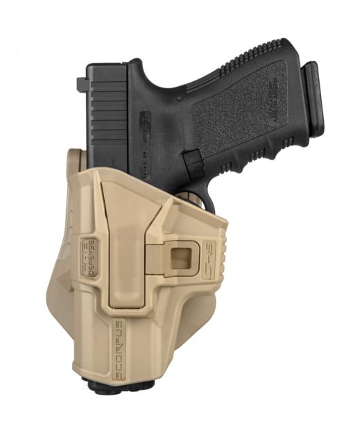FAB Defense Scorpus M1 Level 1 Retention OWB Belt/Paddle Holster Glock 19 Left Hand Flat Dark Earth sc-g9slht - Fab Defense