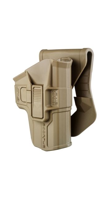 FAB Defense Scorpus Model M24 Belt Holster Level 1 Glock 17-35/40-43X/48 H&K USP 9/.40/.45 SIG P226 S&W M&P 9/40 CZ 75 SP-01 Makarov PM Left Flat Dark - Fab Defense
