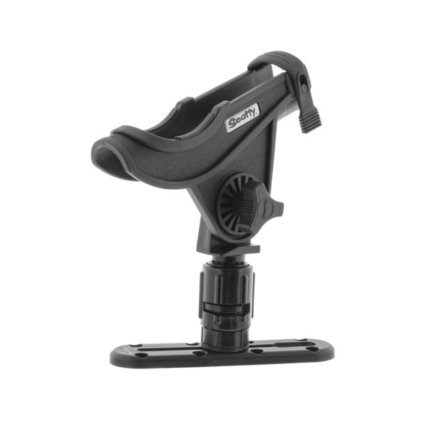 Scotty 282 Baitcaster/Spinning Rod Holder and Track Combo Black