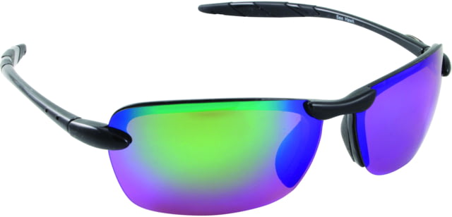 Sea Striker Sea Hawk Sunglasses Black Frame/Grn Mirror Polarized Lenses - Sea Striker