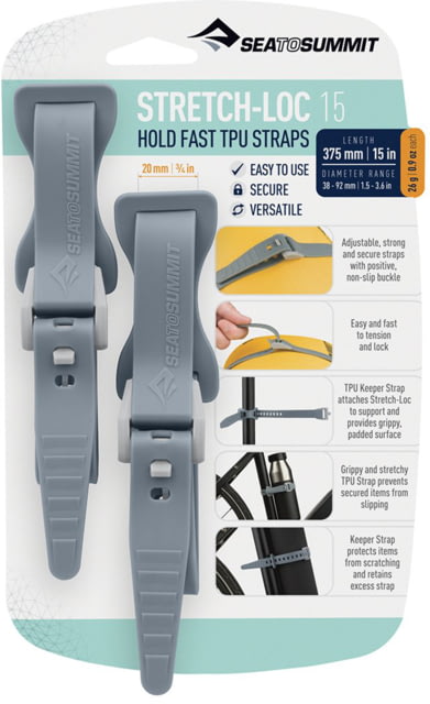 Sea to Summit Stretch-Loc TPU Straps 15 2 Pack Dusk 375x20mm