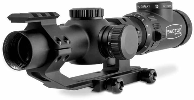 Sector Optics G1 Rifle Scope 1-8x24mm 30mm Tube Second Focal Plane Illuminated Reticle w/ Internal Display Black - Sector Optics