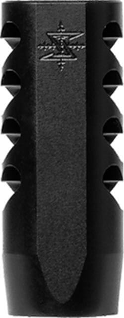USED Seekins Precision AR Advanced Tactical Compensator Muzzle Brake Melonited Black 1/2x28 Threads  - F EDEMO3 Condition Parts Only/Salvage - Seekins Precision
