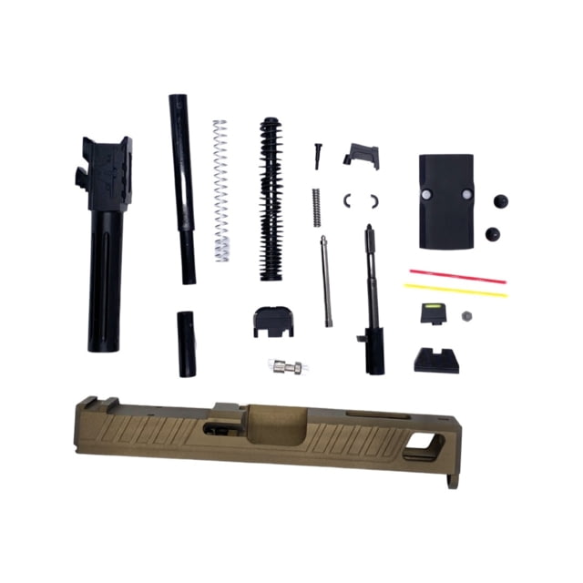American Tactical Arms ATA19 Badger Complete Ambidextrous Slide w/Vortex Venom Optic Cut Unthreaded Elite Series Barrel Fluted Barrel Burnt Bronze - American Tactical Arms