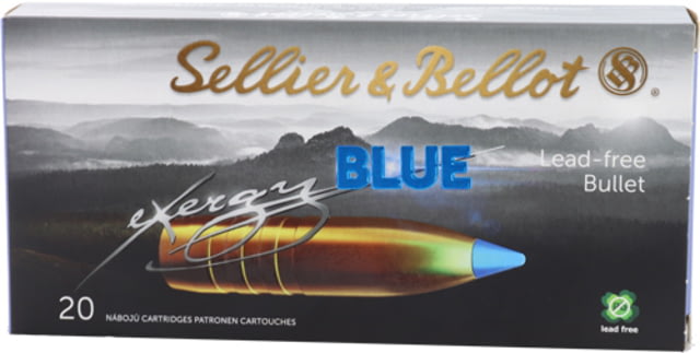 Sellier & Bellot eXergy Springfield 165 Grain Blue Brass Cased Rifle Ammo 20 Rounds