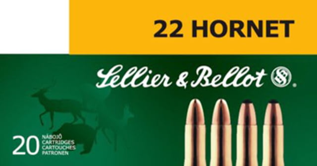 Sellier & Bellot 22 Hornet 45 Grain Soft Point Rifle Ammo 20 Rounds