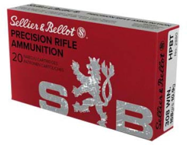 lier & Bellot 308 Winchester 168 Grain Hollow Point Boat Tail Rifle 20 Rounds Ammo