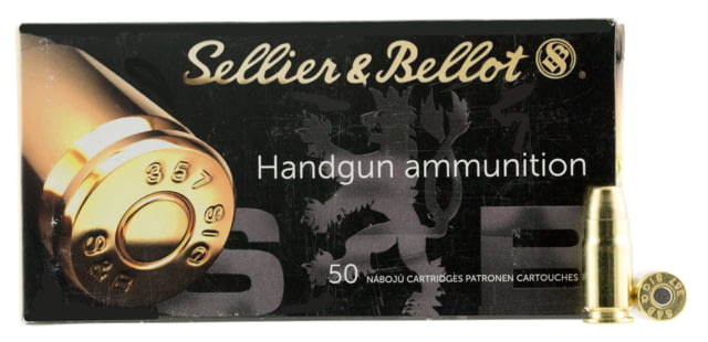 Sellier & Bellot 357 Sig 140 Grain Full Metal Jacket Brass Cased Pistol Ammo 50 Rounds