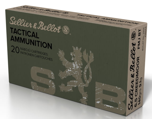 lier & Bellot 6.5 Creedmoor 140 Grain Full Metal Jacket Rifle 20 Rounds Ammo