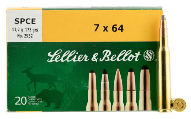 lier & Bellot 7x64 173 Grain Soft Point Cut-Through Edge Rifle 20 Rounds Ammo