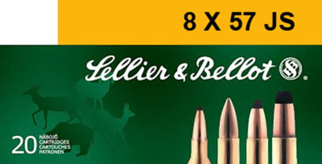Sellier & Bellot 8x57JRS 196 Grain Soft Point Cut-Through Edge Rifle Ammo 20 Rounds - Sellier & Bellot