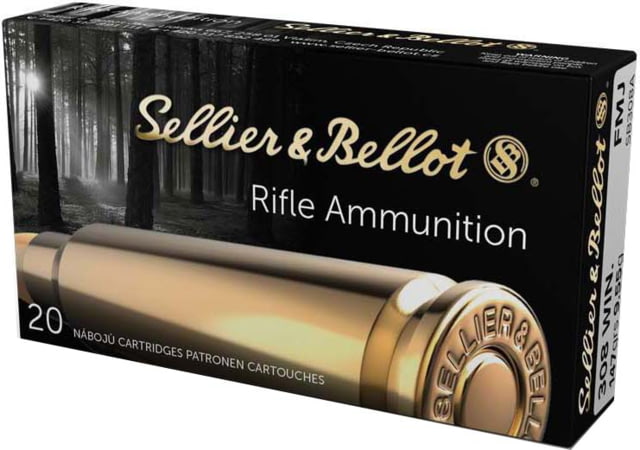 Sellier & Bellot 308 Winchester 147 Grain Full Metal Jacket Rifle Ammo 20 Rounds