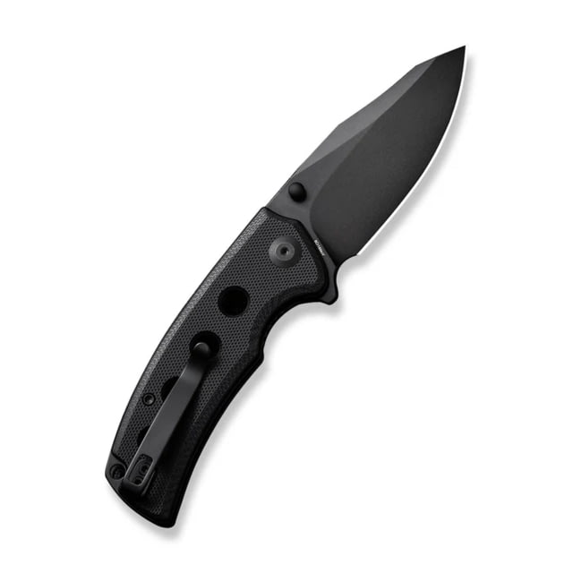 SENCUT Excalis Flipper/thumb Stud Folding Knife 2.97inch Black 9cr18mov Reverse Tanto Plain Edge Blade Black G10 Handle - Sencut