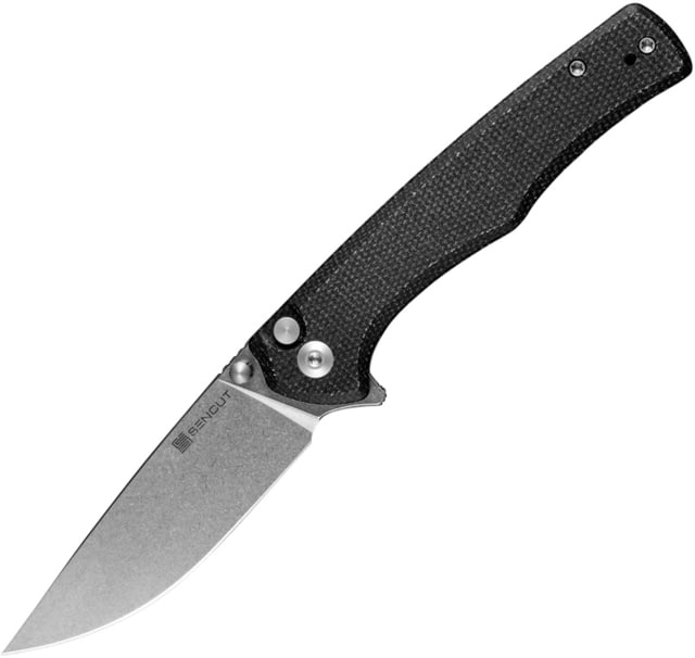 SENCUT Crowley Folding Knife 3.48in D2 Steel Micarta Handle Black - Sencut