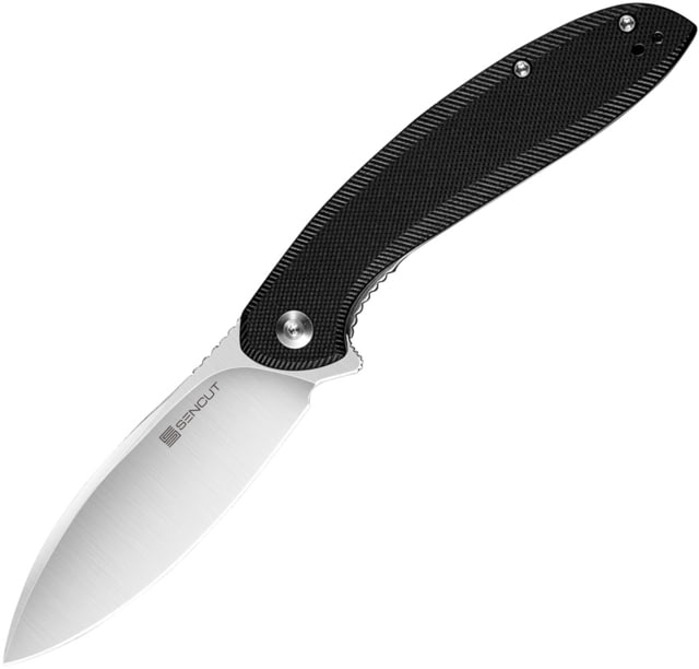 SENCUT San Angelo Linerlock 3.50 in Folding Knife Black G10
