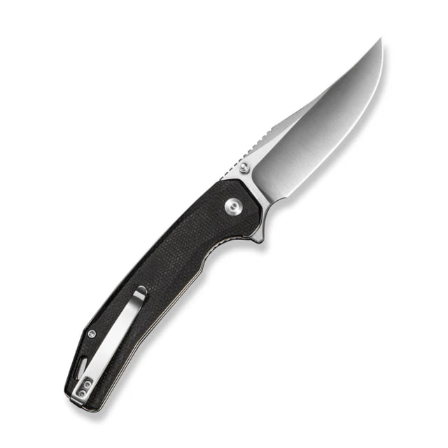 SENCUT Vornix Flipper Knife Black Canvas Micarta Handle 3.65inch Satin Finished 9cr18mov Blade