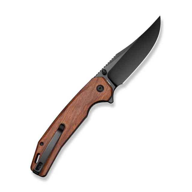 SENCUT Vornix Flipper Knife Guibourtia Wood Handle 3.65inch Black 9cr18mov Blade